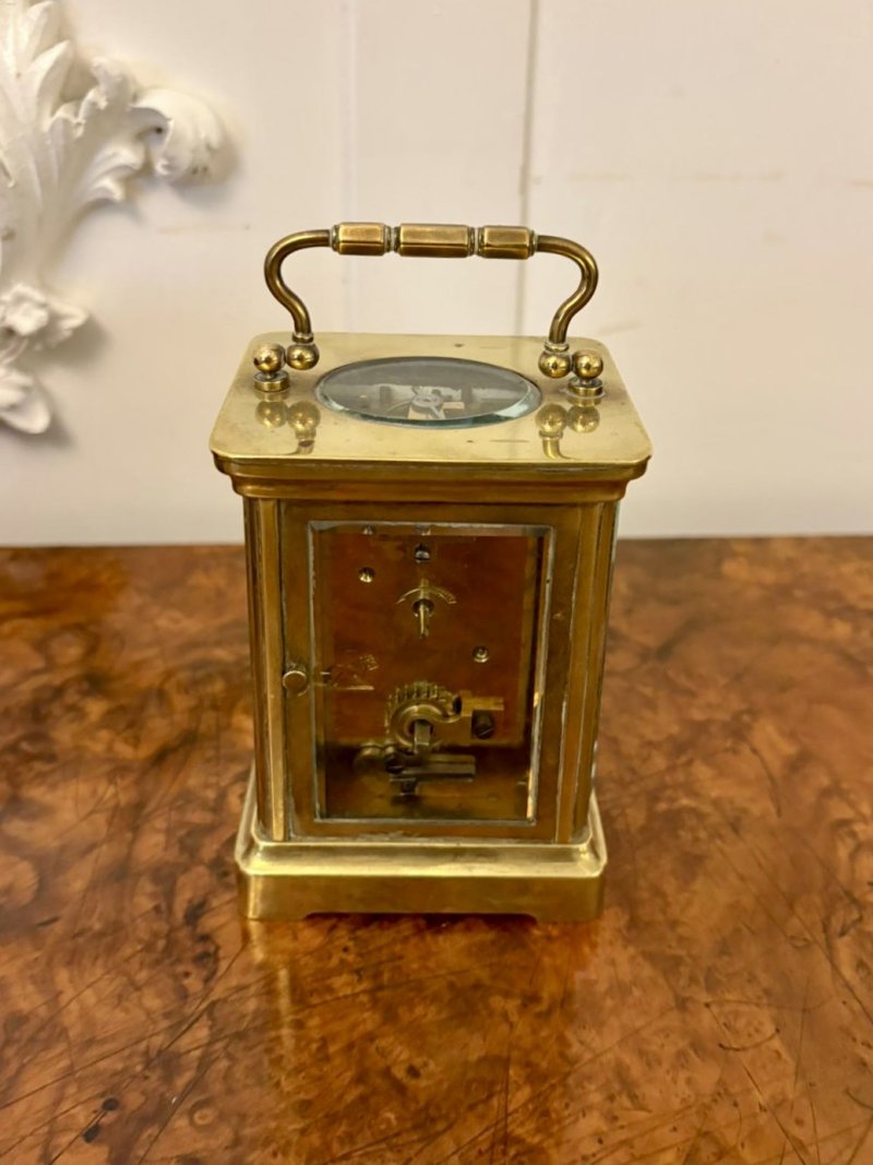 Antique French Brass Carriage Clock – Latshea & Sons Edinburgh - Image 3